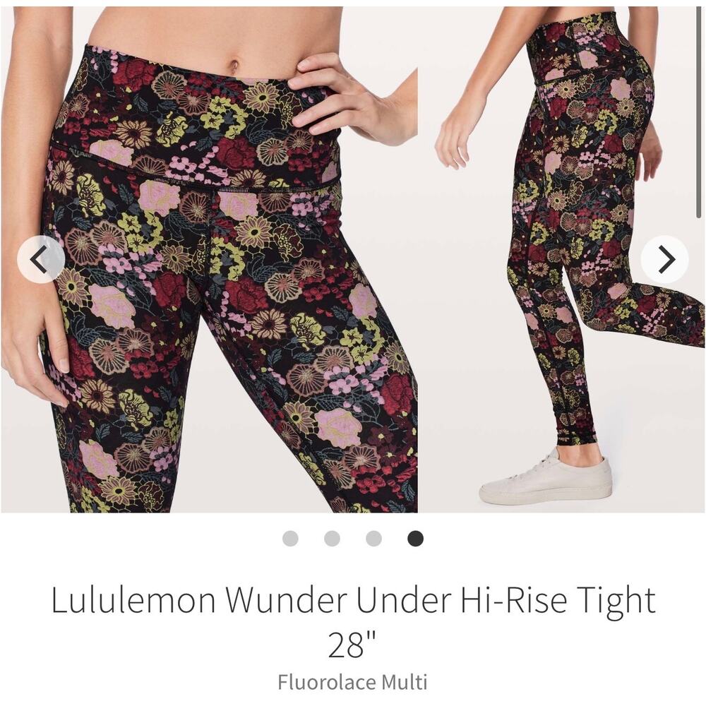 Lululemon Wunder Under Hi-Rise Tight 26”
Fluorolace Multi sz 8 womens